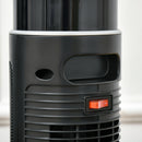 HOMCOM Ceramic Tower Indoor Space Heater w/ 42° Oscillation Remote Control Timer - Black