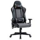 Vinsetto Gaming Chair Racing Style Ergonomic Office Chair High Back Computer Desk Chair Adjustable Height Swivel Recliner with Headrest and Lumbar Support Grey w/