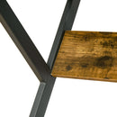 Computer Desk with Monitor Shelf and Storage R Shaped Gaming Study Writing Table for Home Office Brown Office