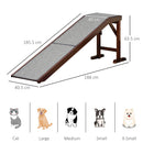 PawHut Pet Ramp For Dogs Cats W/ Non-Slip Carpet For Bed Sofa, 188x40.5x63.5cm