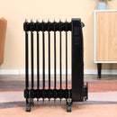 HOMCOM 2180W Black Oil Filled Radiator, 9 Fin Portable Heater w/ Timer Remote Control