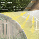 Outsunny 4 x 3 x 2m Polytunnel Greenhouse with Door, Galvanised Steel Frame