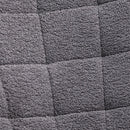 HOMCOM Wingback Rocking Chair For Nursing W/ Steel Frame And Wooden Base Grey