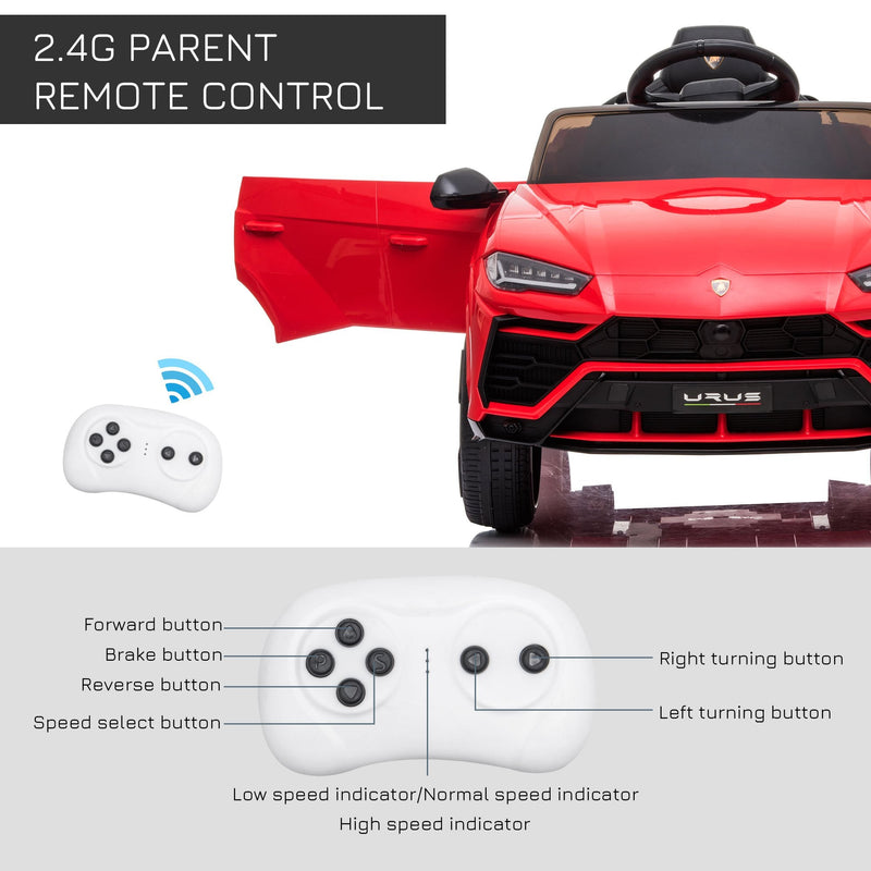 Kids Electric Ride on Car Lamborghini Urus 12V - Red