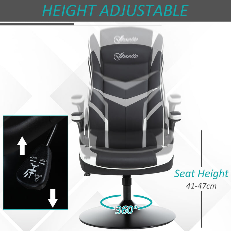 Vinsetto Gaming Chair Ergonomic Computer Chair with Adjustable Height Pedestal Base