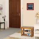 Acacia Wood Shoe Bench  3-Tier Shoe Storage Rack Hallway Organizer Shelf for Entryway Living Room Bedroom