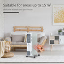 HOMCOM 2180W Oil Filled Radiator, 9 Fins, Portable Heater W/ Timer, Thermostat Control