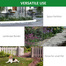 Outsunny Garden Decorative Fence Panels 44in x 12ft