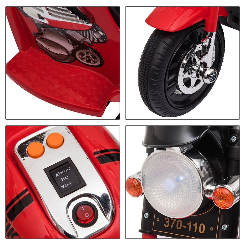 Kids Electric Ride On Motorcycle Bike 6v - Red