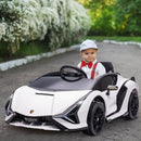 HOMCOM Kids Electric Ride On Car Lamborghini Sian - White