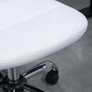 Vinsetto Armless Office Chair with Adjustable Height Mesh Back Wheels White