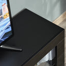 HOMCOM TV Stand High Gloss with LEDs 130cm - Black