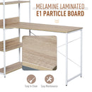 HOMCOM Vintage Computer Desk with Shelves 120cm - White