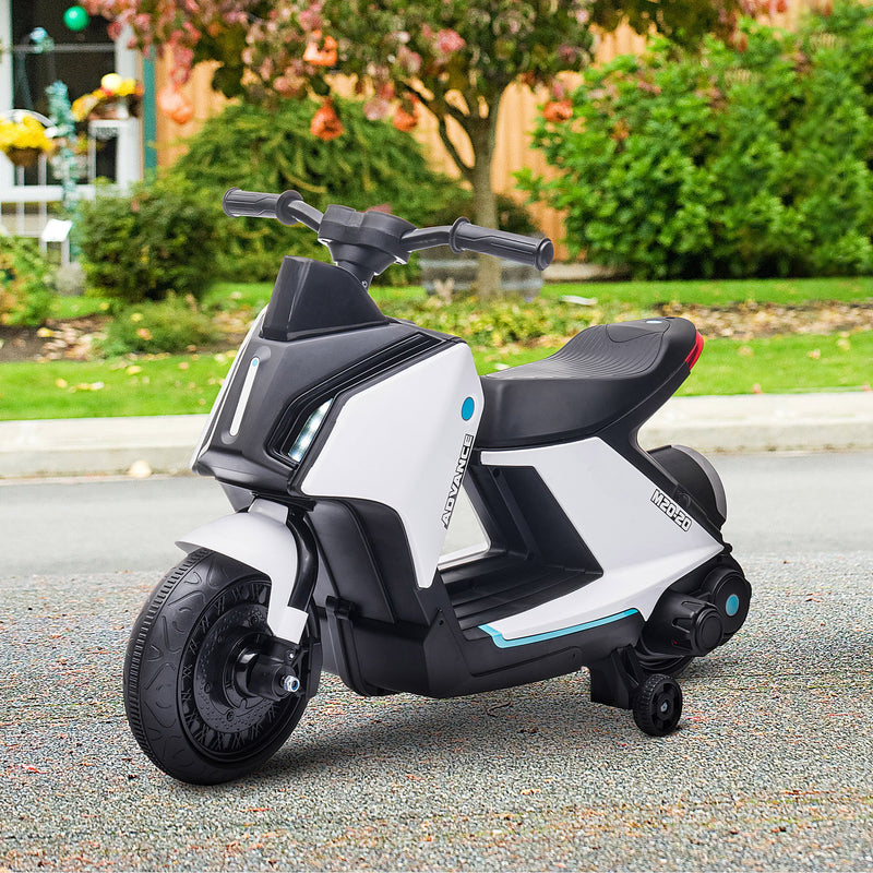 HOMCOM Kids Electric Ride On Motorcycle Bike 6v - White