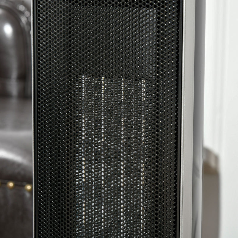 HOMCOM Indoor Space Heater Oscillating Ceramic Heater w/ Adjustable Modes 1000W/2000W