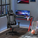 Vinsetto Gaming Chair Racing Style Ergonomic Office Chair High Back Computer Desk Chair Adjustable Height Swivel Recliner with Headrest and Lumbar Support Grey w/