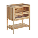 PawHut Wooden Hamster Cage w/ Storage Shelf, Openable Top for Gerbils and Mice