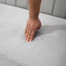 HOMCOM Convertible Sofa Futon Velvet-Touch Tufted Couch Sofa Bed Split Back Grey