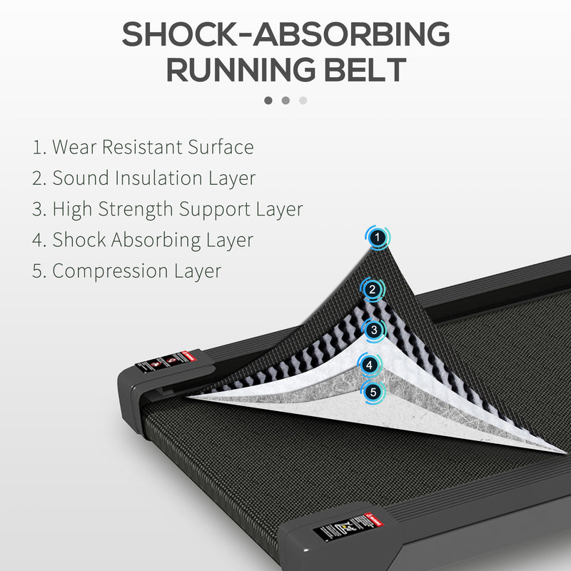 SPORTNOW Walking Pad, Under Desk Treadmill with Remote Control, LED Display