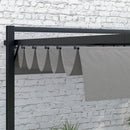 Outsunny 3 x 3(m) Pergola with Retractable Roof and Aluminium Frame, Grey