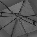 Outsunny 3 x 3(m) Patio Gazebo Canopy Garden Pavilion with 2 Tier Roof, Grey