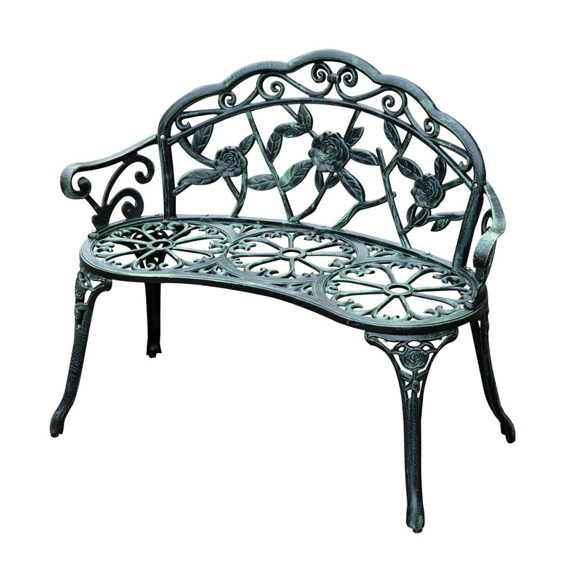 Outsunny Antique Style Garden Bench - Green