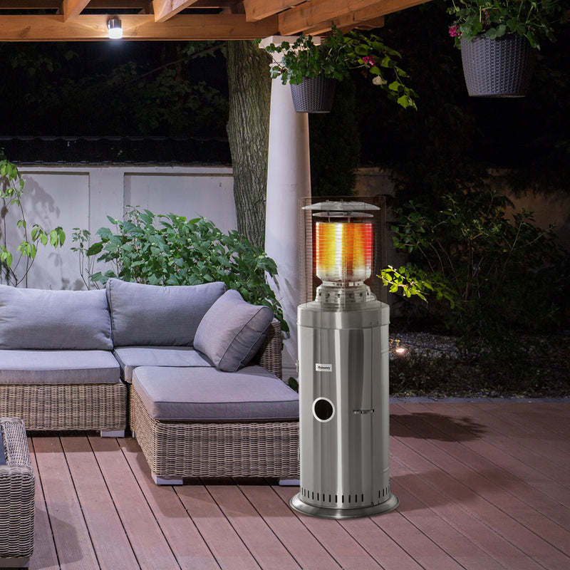 Outsunny 10KW Outdoor Gas Patio Heater Standing Propane Heater