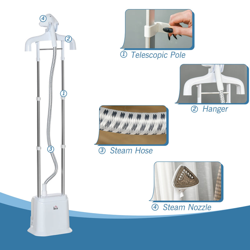 HOMCOM Garment Steamer- white