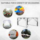Outsunny 4 X 3m Party Tent Waterproof Garden Gazebo Canopy Wedding Cover Shade
