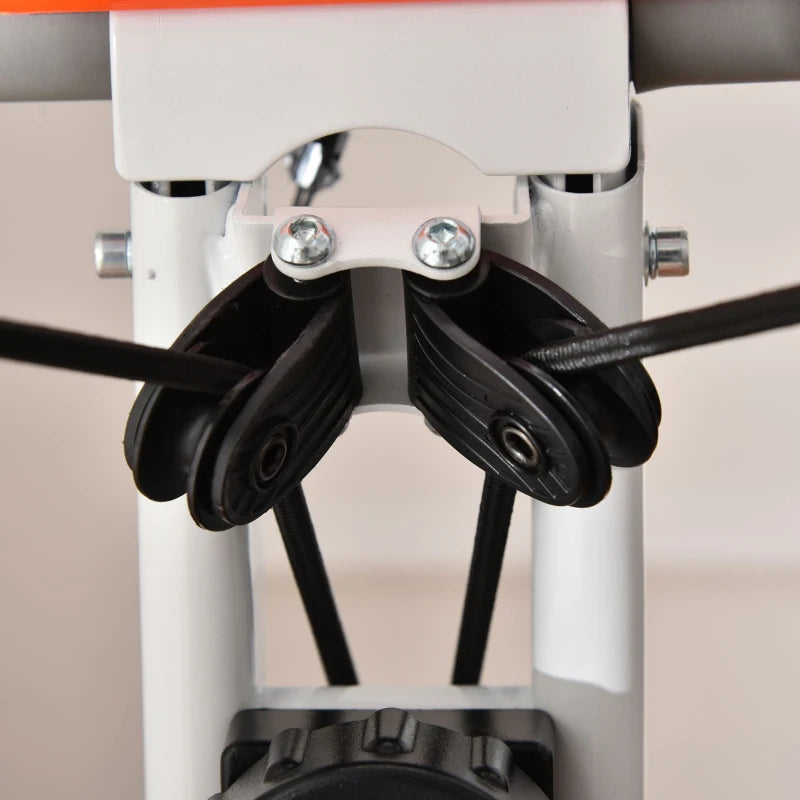 HOMCOM Folding Exercise Bike - White & Orange