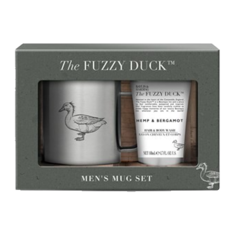 Baylis & Harding The Fuzzy Duck Men's Hemp & Bergamot Boxed Mug Set