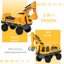 Kids Ride on Excavator Differ - Yellow