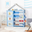 HOMCOM Kids Storage Unit Toy Box Organiser Book Shelf with shelves storage cabinets storage boxes and storage baskets Blue w/