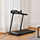 Folding Treadmill Electric Motorised Running Machine 12 Preset Programs w/ LED Screen Drink Holder & Phone Holder Perfect for Home Gym Indoor Fitness Black Display