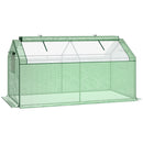 Outsunny Mini Greenhouse Portable Garden Greenhouse Metal Frame Growhouse with Large Zipper Windows for Plants, 180 x 92 x 92 cm
