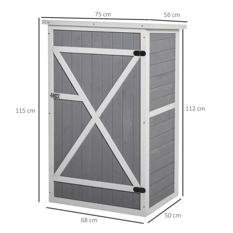 Outsunny Garden Storage Shed - Grey