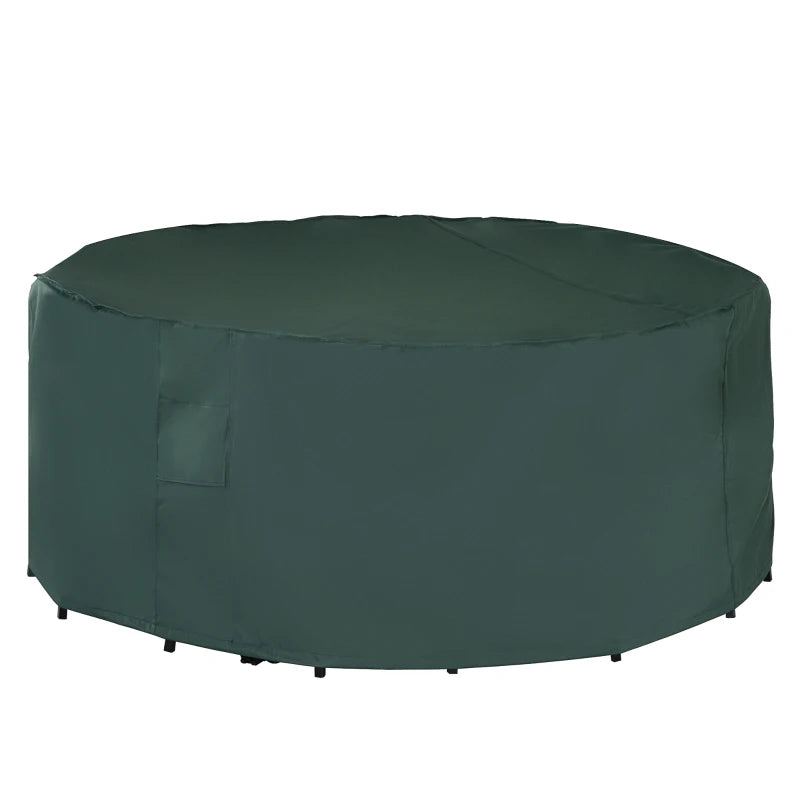 Outsunny  PVC Coated Round Furniture Cover- Green