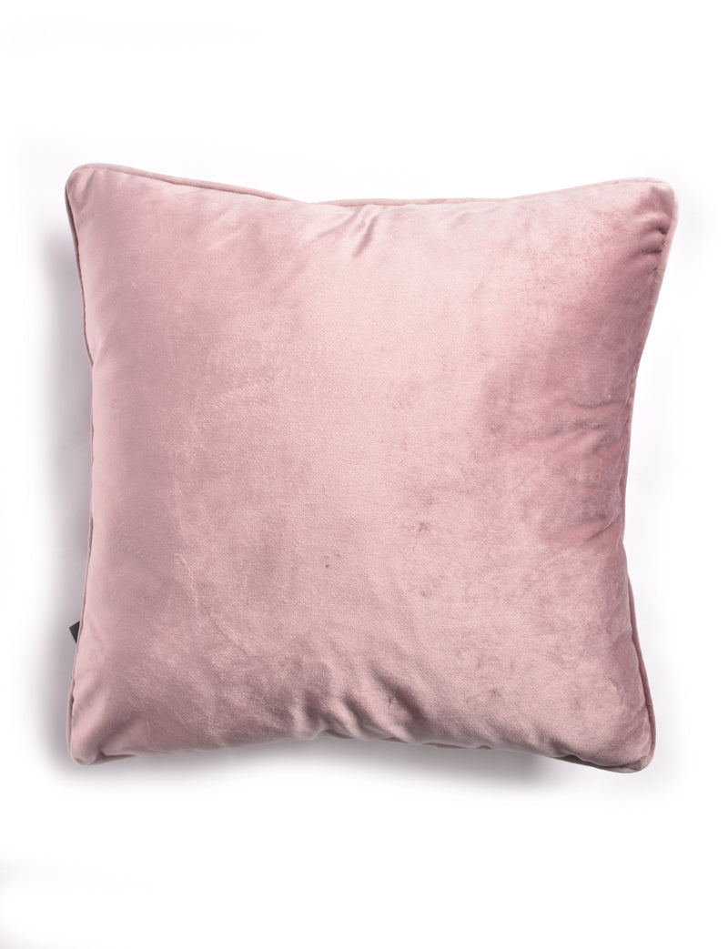 French Velvet Piped Cushion Cover 55 x 55cm - Blush Pink