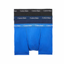 Calvin Klein 3 Pack of Boxer Trunks - Cotton Stretch - Black/Blue/Blue