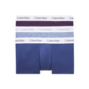 Calvin Klein 3 Pack of Boxer Trunks - Cotton Stretch - Blue/Purple/Blue