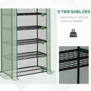 Outsunny Widened Mini Greenhouse 5 Tier Green House, 193H x 90W x 49Dcm, Green