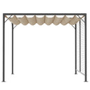 Outsunny Metal Pergola Patio Sun Shelter Grape Tent Retractable Canopy UV Cut
