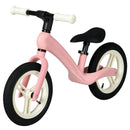 AIYAPLAY 12" Kids Balance Bike w/ Adjustable Seat, Rubber Wheels - Pink