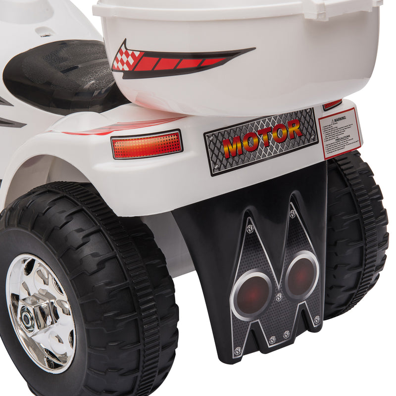HOMCOM Kids Electric Ride On Motorcycle Bike 6v - White