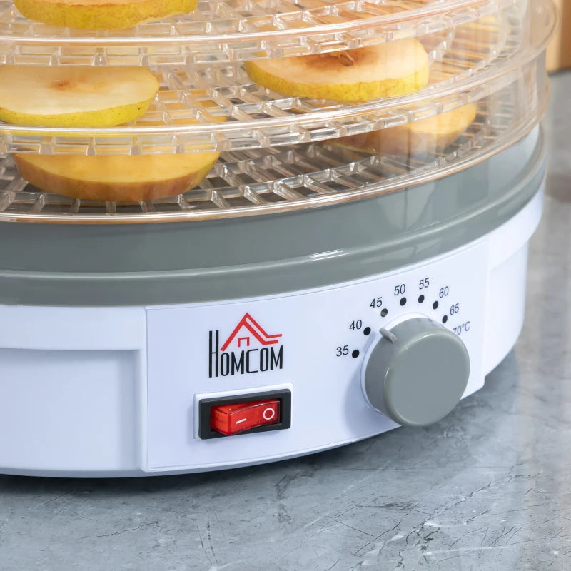 HOMCOM Food Dehydrator 5 Tier 245W - White