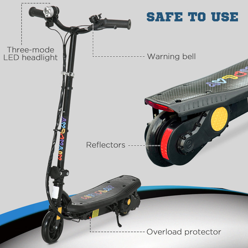 HOMCOM Kids 12km/h Electric Ride On eScooter 120w - Black