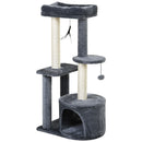 PAWHUT Cat Multi-Activity Tree Tower w/ Perch House Scratching Post Play Ball