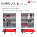 DURHAND 54 Pcs On-Wall Tool Equipment Home DIY Garage Organiser DIY Grey/Red