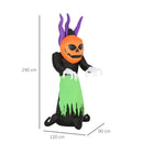 Halloween Inflatable Ghost Pumpkin 2.4m