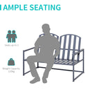 Outsunny Garden Bench = Grey